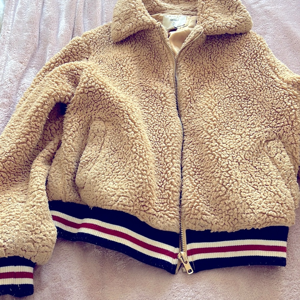Fuzzy teddy jacket